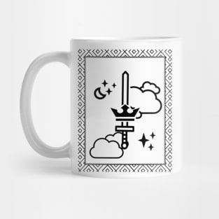 Tarot Card - Ace of Swords - Black Mug